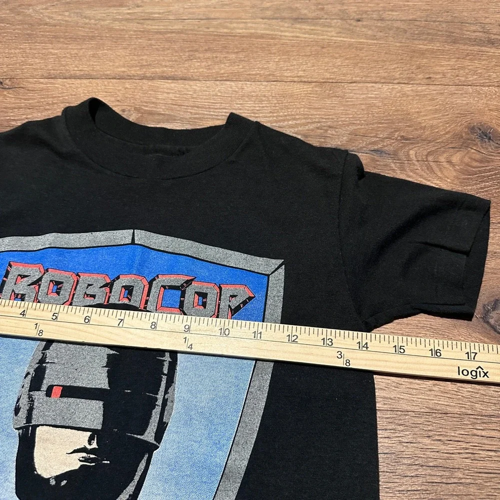 Vintage 1990 Anvil Black RoboCop 2 Graphic T Shirt Youth Large